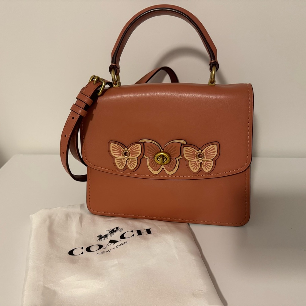 Coach Parker Top Handle With Butterfly Applique